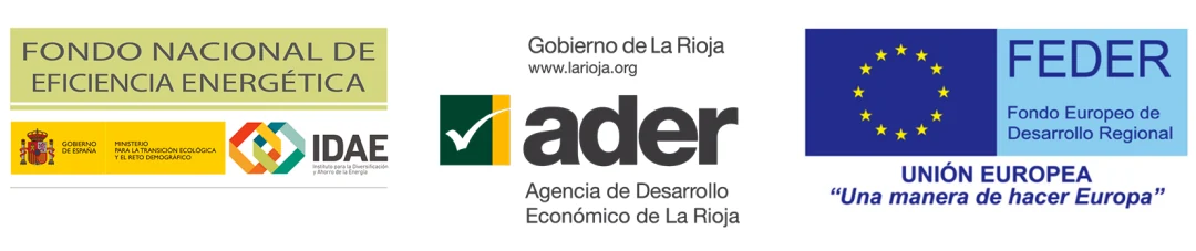 Logos FEDER, ADER, IDAE